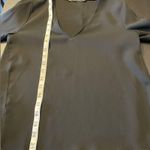 ZARA Basic Collection Black Bow Sleeve Details V Neck Blouse Women’s Size XS Photo 4