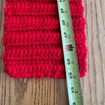 Women’s Red Knitted Beanie Hat And Scarf Set NWOT Photo 5