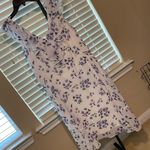DKNY White and Purple Floral Dress Photo 0