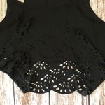 John Galt Black Cropped Tank Top Photo 5
