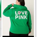 PINK - Victoria's Secret Victoria’s Secret PINK Originals Dog Glitter Logo Zip Hoodie Size XL Photo 3
