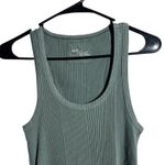 Aerie Ribbed Tank Top Green Scoop Neck Sleeveless Casual Basic Women's M Photo 1