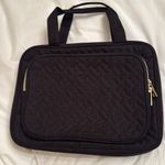 Black hanging Travel Organizer with Multiple Compartments. Micro fiber. NWOT. Tan Photo 0