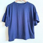 Vineyard Vines Navy Blue Crew Neck Flutter Sleeve Boxy Fit T-shirt Women's Small Photo 0