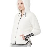 Calvin Klein | Performance Logo Tape Drop Shoulders Zip Front White Jacket - S/P Photo 2