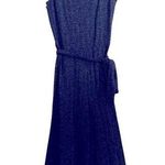 Gap Cotton Knit Blue Tie Wide Leg Scoop Neck Sleeveless Romper Pants Jumpsuit Photo 0