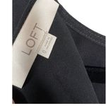 Loft  Solid Black Cap Sleeve‎ Midi Dress 0 Photo 6