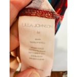 Ulla Johnson Red Green Abstract Boat Neck Side Ruched Livia Dress size Medium Photo 8