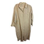 Faherty  Dress Women's Size Small Linen Laguna Maxi Stripes Tax White Photo 1