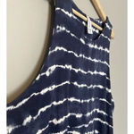 Athleta Santorini Thera Print Dress Tie Dye Blue Stripe Navy Blue Plus Size 2X Photo 3
