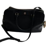 Tory Burch Leather Georgia Pebbled Satchel Crossbody With Gold Hardwear Photo 1