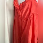 Source Unknown El Expensive Red Ruffle Hem Slip Dress/ Flowy Summer Dress (1095) Photo 8