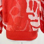 Callahan New Anthropologie Jacquard Knit V-Neck Sweater Tangerine Size Small Photo 14