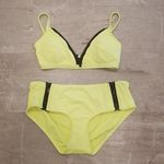 Michael Kors 💕💕 Zip Up Bikini Neon Yellow XS NWT Photo 0