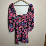 ZARA  | BLOGGER‎ FAVE Floral Print Belted Puff Sleeve Square Neck Mini Dress Photo 5