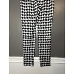 Eye Candy  Leggings Womens Medium Black White Houndstooth High Waist On Stretch Photo 6