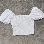 Elodie lavender size XS Puff Sleeve Smocked Crop Blouse Photo 4