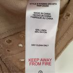 Jason Wu Linen Blend Eyelet Adjustable Spaghetti Strap Crop Top zip back tiered Photo 10