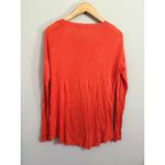 Vince Camuto Orange Ribbed Long Sleeve High Low Hem Casual Top Women's XS Photo 3