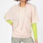 Sweaty Betty  Cool Down Short Sleeve Muscle Hoodie Pullover Pink Small Sweatshirt Photo 0