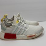 Adidas  White Sneakers with Red and Yellow Details Photo 5