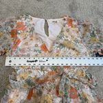 Blush XL ruffle floral faux wrap romper front tie D4 2381 Photo 2