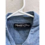 Elizabeth and James  Chambray Silk Top Size M Photo 3