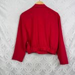 Amanda Uprichard Amanda‎ Uprichard Albany Cropped Bomber Jacket in Magenta  Size S NWT $229 Photo 4