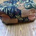 Vintage Robert Allen Woodland Animals Medium Tapestry Tote Bag Green Photo 6