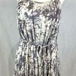 FATE. gray and white cloud tie dye rope tie mini swing dress size small Photo 2