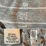 SO  Classic Comfy Favorite Crewneck Short Sleeve Tee Stripe Gray White M Photo 9
