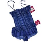 Xhilaration Y2k Mesh Striped Lingerie Set Size 6/ Medium NEW Purple Photo 3