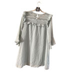 Entro Women's Light Green Mini Dress with White Lace Trim - Size S Photo 6