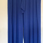 Gaiam  Blue Tie Waist Wide Leg Stretch Yoga Workout Activewear Lounge Pants Small Photo 0