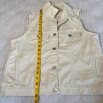 Eddie Bauer Vintage  Twill Vest Womens Medium Beige Sleeveless Jacket Shirt 90s Photo 6