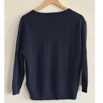 J.Crew Cashmere Relaxed V-Neck Sweater in Navy, Size XXS Photo 6
