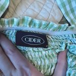 Cider  green gingham cottagecore country milkmaid dress Photo 2