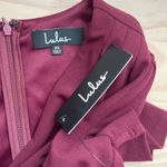 Lulus NWT  Marena Burgundy Short Sleeve Mini Dress Faux‎ Wrap Front, Size XS Photo 3