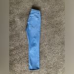 AGOLDE : Blue Straight Leg Jeans with Distressed Details Photo 6