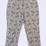 Talbots  Womens 14 The Perfect Crop Pants‎ Dress Trousers Floral Paisley Abstract Photo 0