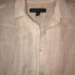 Banana Republic White And Sparkly Gold Sheer Tank Photo 2