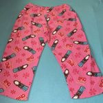 WARNER BROTHERS Playboy Penguin fleece pajama pants dressed to chill size XL Pink Photo 0