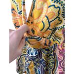 Anthropologie  Yellow Multi-Color Print Boho Romper Women's XS Photo 6