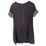 Lulus  Embroidered Dress Short Sleeve Casual Party Black‎ Dress Size S Photo 5