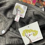 Anthropologie Fig and Flower Small Top 3/4 Flared Sleeve Button-Up Floral Embroidered Tie Knot Photo 7