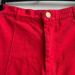 Big Bud Western Paint Stamped Mushroom Red Jean Pants Size Medium Boho Whimsical Photo 4