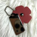 Coach  Silver Tea Rose Flower Floral Bag Charm Hang Tag Hangtag Photo 1