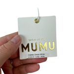 Show Me Your Mumu Sz L Women's White Poof Sleeve Smocked Odette Midi Dress NWT Photo 5