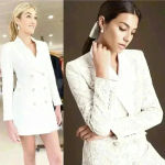 NWT Rebecca Vallance Bridal Harriet blazer minidress Size 2 US White Photo 16