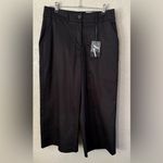 Simply Vera Vera Wang Capri Pants Women Wide Leg Size 10 Black NWT Photo 1